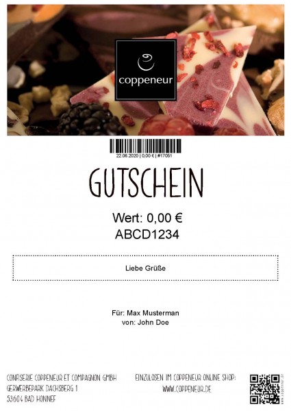GUTSCHEIN (Wert: individuell)